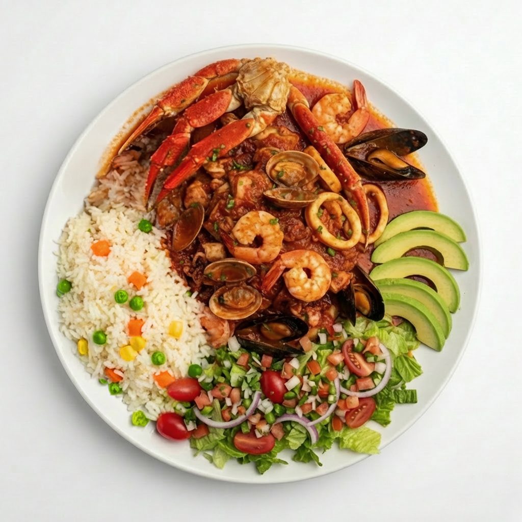 Seafood Molcajete.